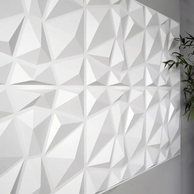 50*50cm Wall Decor Tiles 3d Interior Plastic PVC Diamond Shape Wall Panel for Home Decoration 3d Wall Panels