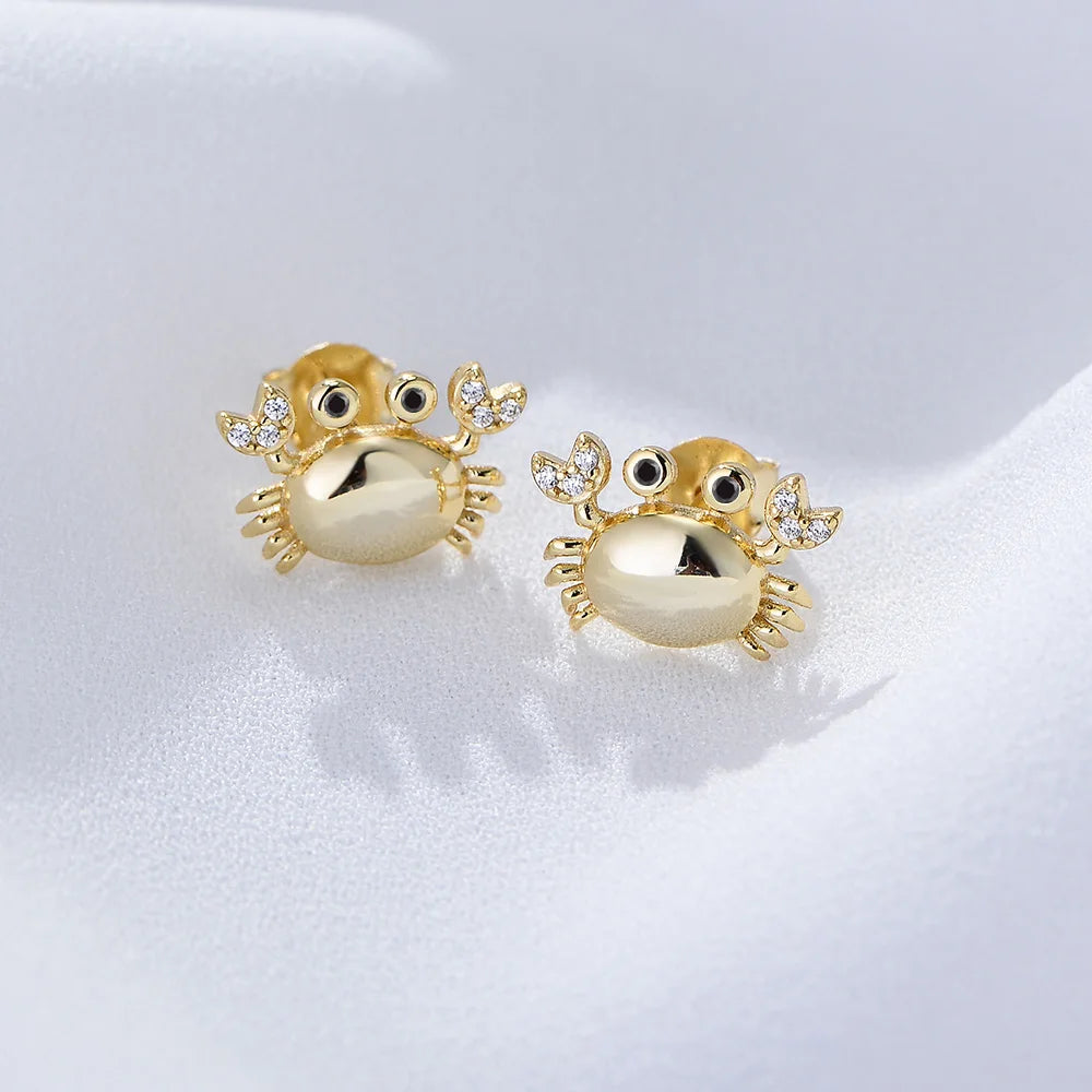 Factories Wholesale Modern Designs to Manufacturers at Affordable Prices Korean Funny Crab Stud Earrings