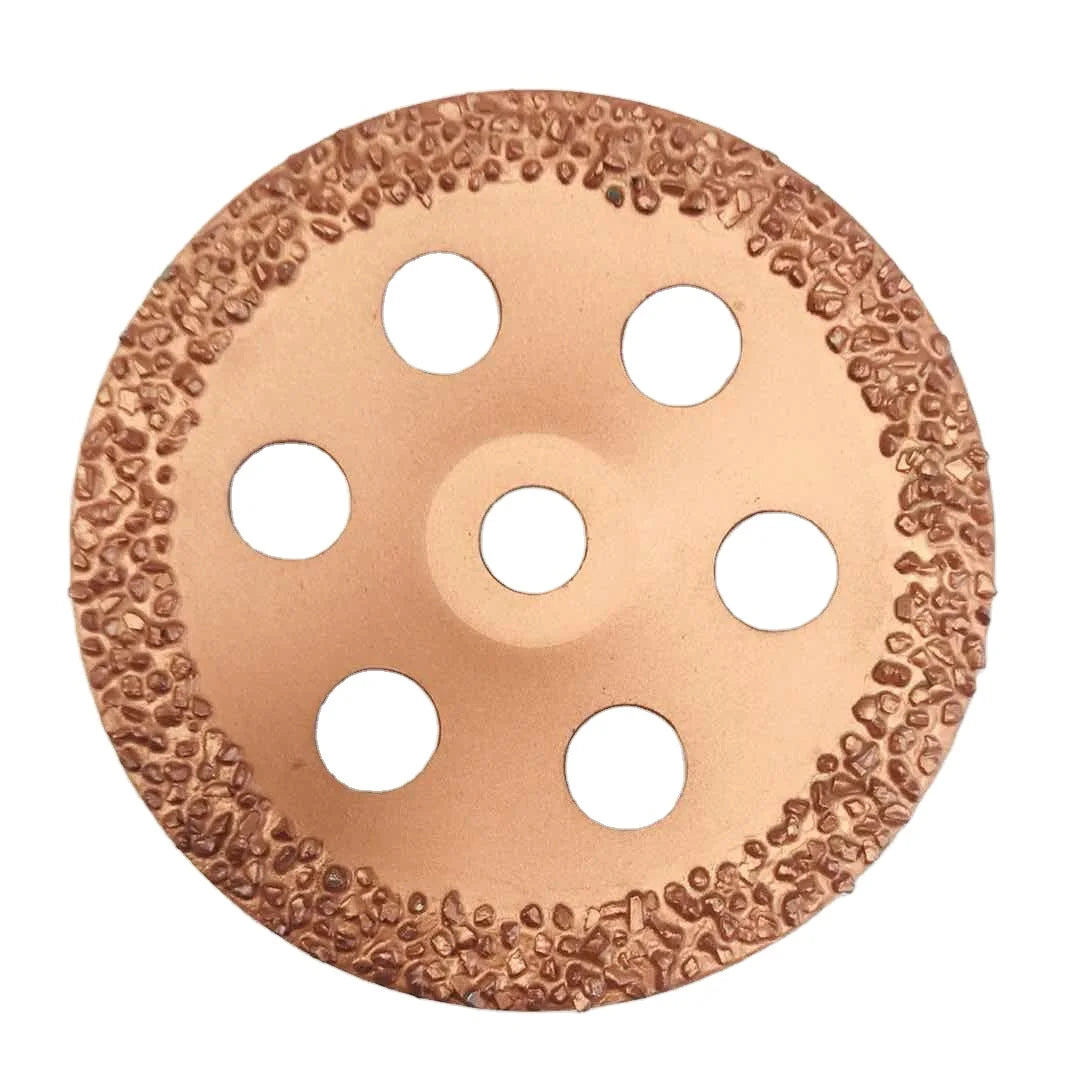 180mm Gold Buffing Tungsten Carbide Grinding Disc for Roughing Rubber and Fabric