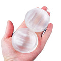 Natural Stone Carved Crystal Bowl White Selenite Bowl Healing Stone Gypsum Bowl Ornament