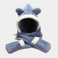 MIO Custom Women Winter Warm Cute Bear Hat Ears Plush Cap Hat Scarves Mitten Sets Scarf Set With Faux Fur Earmuff Neck Warmer