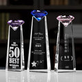 Tall Yellow Green Blue pink Diamond Crystal Trophy MH-J0959