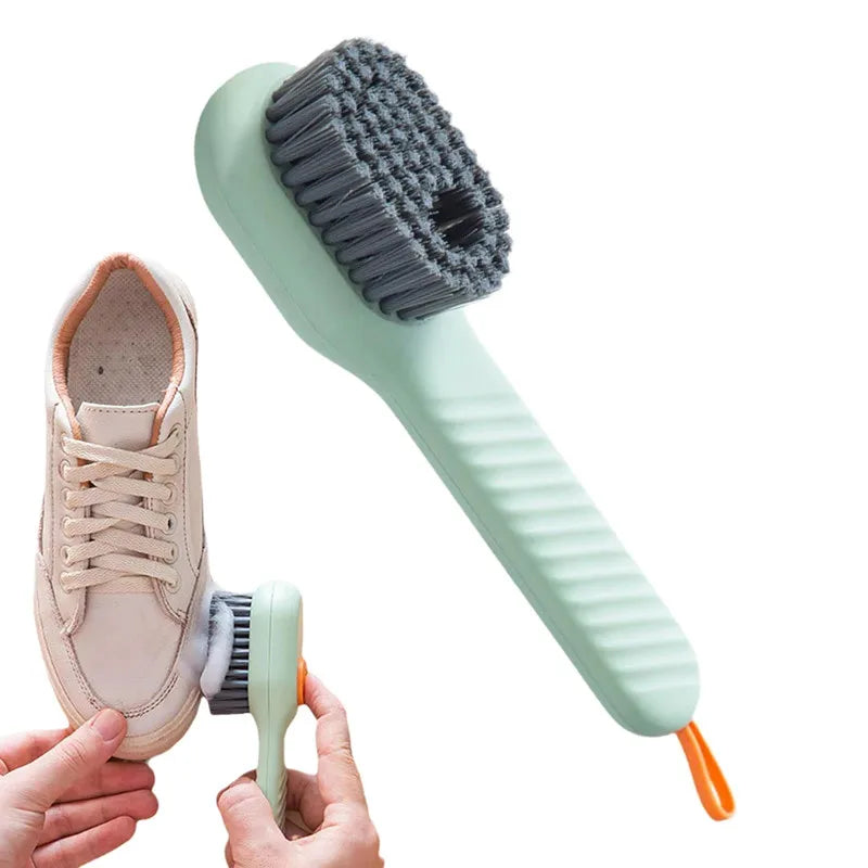 Multi-functional Household Press-type Automatic Dosing Laundry Shoe Soap Long Handle Soft Hair Laundry Cleaning Brush Factory