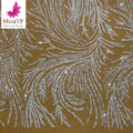 HY1727 Silver White Embroidery Bridal Laces Fabrics for Wedding Bridal Lace Fabric Wholesale