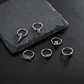 Stainless Steel Pierced Earrings Mens Man Hip Hop Mini Hoop Huggie Earring Jewelry