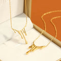 2024 Women's Fashion Jewelry Lava Drops Irregular Pendant Necklace 18K Gold Plated Stainless Steel Customized Anniversary