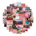 50PCS Pink California Street Sticker Waterproof Stickers Luggage Skateboard Water Bottle Stickers Decal Bicycle Bumper Snowboard
