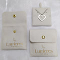 Customized Microfiber Envelope Jewelry Necklace Pouch Luxury Suede Microfiber Glasses Packaging Envelope Jewelry Bag
