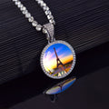 Hip Hop Eiffel Tower Jewelry Crystal Rhinestone Pendant Bling Iced Out Tennis Chain Necklace Creative French Souvenirs