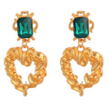 Fashion Trend Party Earrings Vintage Multi Layered Alloy Diamond love Heart Shaped Earrings Wholesale for Women