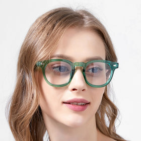 2024 Custom Logo Fashion Anti Blue Light Glasses Frame for Men Women Suitable for Myopia Spectacle Frame Flat Lens Eyewear