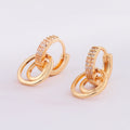 18k Gold Women Classic Jewelry Sales Europe and North American and European Fashion Hoop Shape Earrings