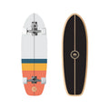 Factory Wholesale Custom Surf Skateboard 7ply Canadian Maple Skateboard High Precision Titanium Integrated ABEC-11 Bearing