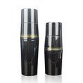BORUI 240ml/400ml PP Plastic Black Dual Chamber Double Pump Bottle for Face Mask Skin Care Serum & Shampoo