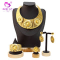 MEIZI Jewelry High Quality Elegant Luxury 18K Gold  Plated Jewelry Set for Ladies Banquet Wedding Party Necklace Set