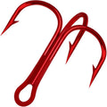High Carbon Red Color Sea Fishing Swivel Hooks Strong Treble Hook Blood tank Triple Hook