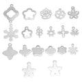 Jewelry Making Accessories Crimp & End Beads Stainless Steel Flower Charm Pendant