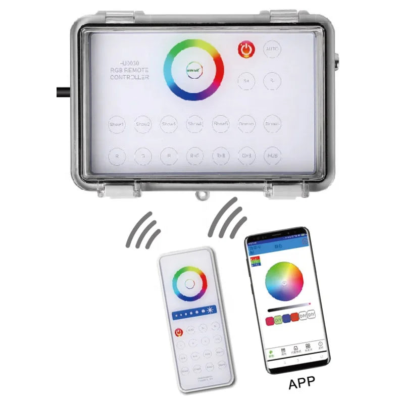 Underwater Lamp Mobile Phone APP Remote WIFI Controller with 12V Power Supply to Drive Pool Courtyard SUS LDE Lighting