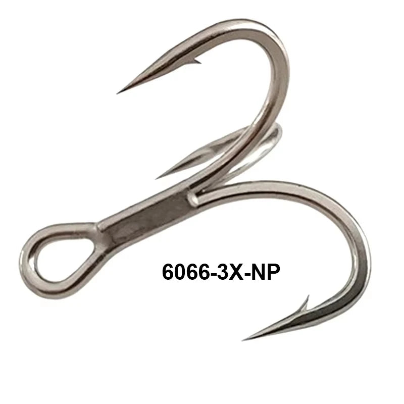 TAKEDO B 6066-3X-NP Treble Hook  Fishing Hook K Ultra Anti-rust Layer Fishhook  KK Sea Fishing Needle Point Triple Hook