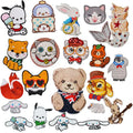 Iron on Exqusit Embroidery Cartoon Cute Animal Dog Cat Bear Penguin Rabbit  Patch for Clothes Bag Decoration