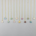 Crystals Healing Stones Birthday Gemstone Jewelry Prong Set Raw Moonstone Birthstone Necklace Women