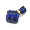 HZ Natural Stone Diamond Shape Perfume Bottle Pendant Lapis Lazuli Pendant Stylish Charm Jewelry