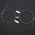 NK Chain Personalized Engraved Bracelet Heart Love 316L Charm Magnetic Stainless Steel Couple Bracelet