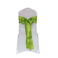 Green Satin Chair Sashes for Wedding and Party Decoration