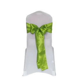 Green Satin Chair Sashes for Wedding and Party Decoration