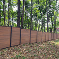 Modern Durable Waterproof Wood Plastic Composite WPC Security Fence Yard Ranch Home Garden Driveway Farming Trellis Post Caps