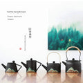 Hand-painted Pottery Japanese Style Teapot Jingdezhen Porcelain Kung Fu Tea Set Large Loop-handled Teapot Pu-erh Tea Pot