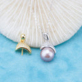 Pe011038  DIY 9-12mm Natural Freshwater Pearl Pendant Accessory 925 Sterling Silver Engagement Jewelry Necklace for Women