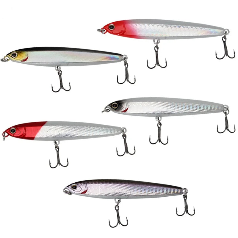 10/14/18/23g Fishing Lure Minnow Bait with Treble Hook Long Throwing Sinking Water Flying Ghost Pencil Lure Bait Pesca