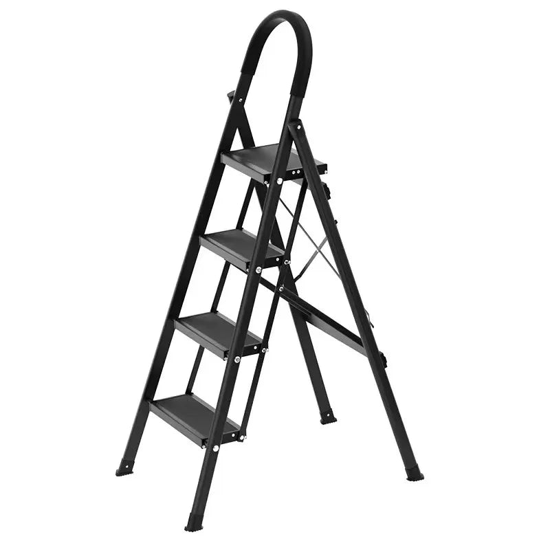 Modern Compact Aluminum Folding Ladder with 4 Steps CE Certified Apartment Use for Family Safety