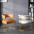Modern Light Luxury High-end Commercial Metal Stainless Steel Reception Chair Beauty Salon Living Room Sofa Chair Cosmetic