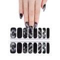 Custom 2D Glitter Vintage Brand Logo Nail Wraps Luxury Metallic Nail Stickers With Glue Valentines Day Nail Stickers