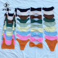 2024 Famous Brands Textured Stretchy Bandeau Bikini Custom Logo Swimwear Women Crinkle Rib Fabric Bikini