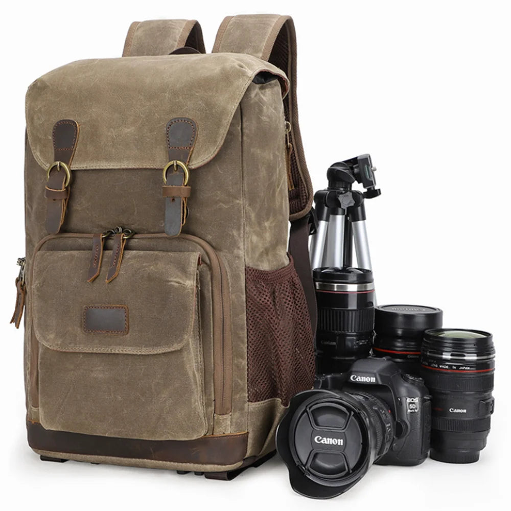 Large Capacity Waterproof & Shockproof Ergonomic Design Outdoor Photography Backpack Laptop Compartment Portable Water Resistant