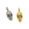 Popular Vintage 18k Gold Jewelry Fancy Stainless Steel Necklaces Skull Pendant for Men Women Accessories