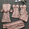 Manufacturer Customization Hot New Retail Products Four Pieces Sets Women Homewear Bridal Robe Bathrobe
