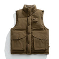 Wholesale Japanese Korean Style Windproof Casual Autumn Vintage Puffer Jacket Vest Coat Manufacturers