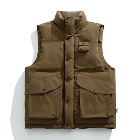 Wholesale Japanese Korean Style Windproof Casual Autumn Vintage Puffer Jacket Vest Coat Manufacturers