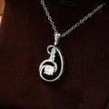 CAOSHI Customized Note Shaped Chain Wholesale Romantic 925 Silver Plated Cubic Zirconia Women Pendant for Necklaces