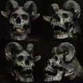 Europe Jewelry Vintage Gothic Hollow Ram Skull Ring Exaggerated Punk Retro Style Skull Men Ring