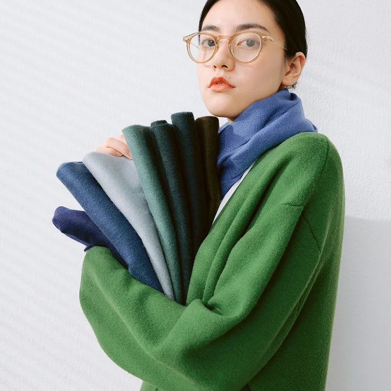 Designer Winter Neck Warmer 100% Pure Cashmere Scarves & Shawls Stoles Custom Luxury Men Women Plain Woven Cashmere Scarf