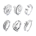 BINSHUO Wholesale Rotating Beads Anxiety Ring Set for Women Men Anti Stress Adjustable Fidget Ring Antistress Spiral