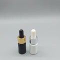 5ml Black Essential Serum Milky White PET Plastic Dropper Bottle for Skin Care Lotion