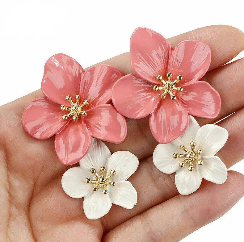 GT Boucles Doreilles Boho Flower Earrings Korean Jewelry Fashion Stud Earring for Children Girls Gifts