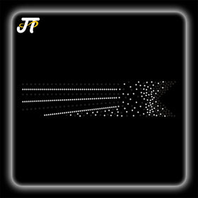 Premium Sportswear Accessories Tear Drop Cheer Bow Hotfix Iron-on Bling Transfer Strip Diamond-Shaped Bulk Plastic Rhinestones