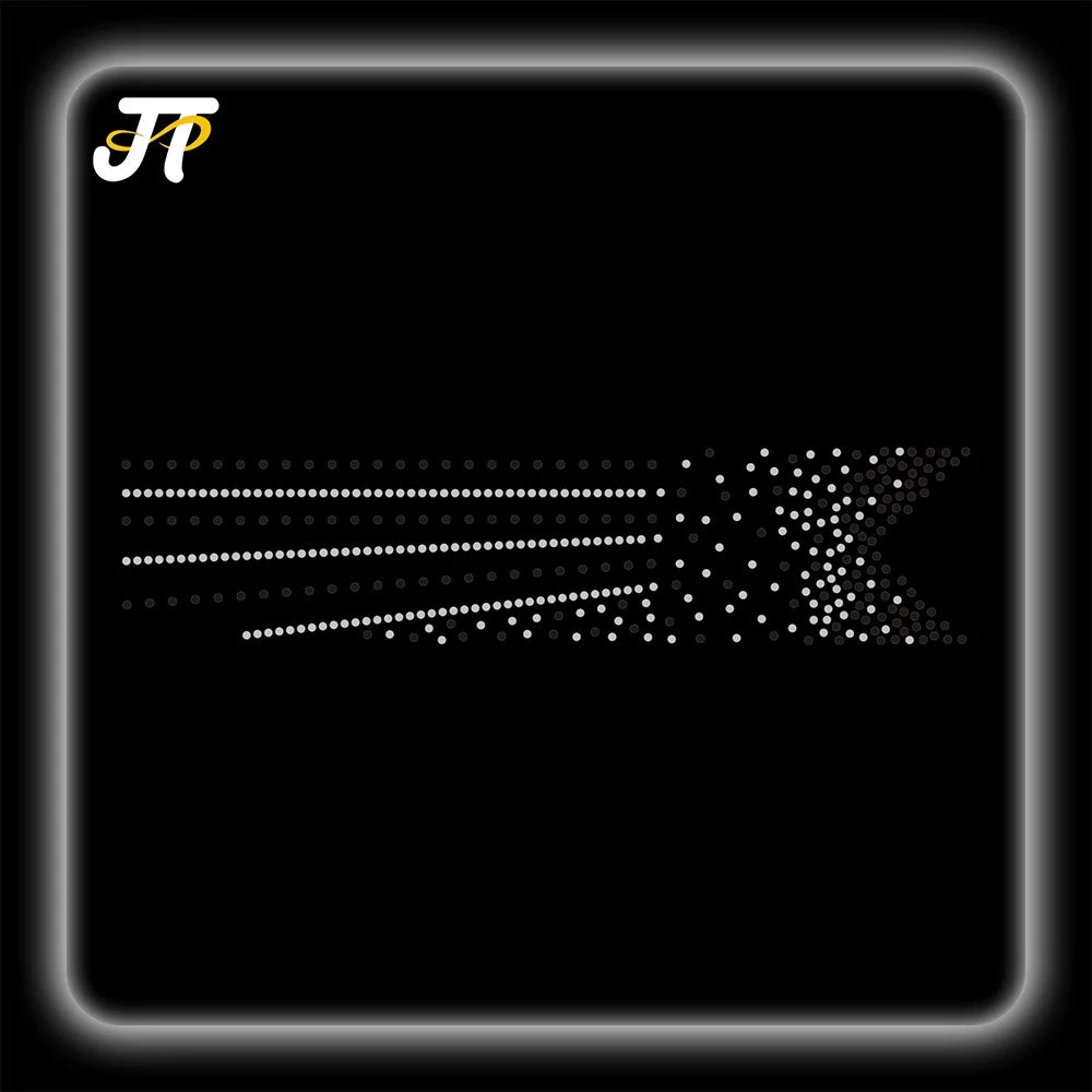 Premium Sportswear Accessories Tear Drop Cheer Bow Hotfix Iron-on Bling Transfer Strip Diamond-Shaped Bulk Plastic Rhinestones
